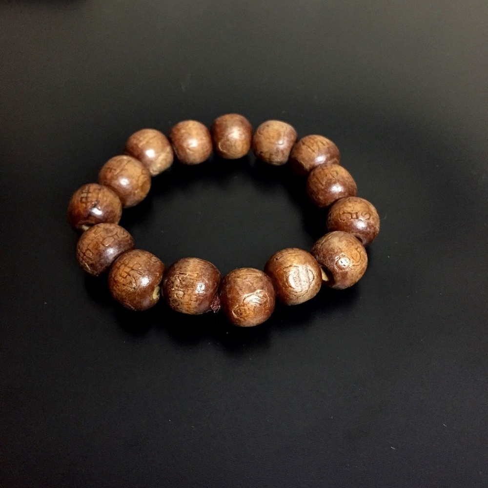 Buddhist Wood Stacking Bracelet